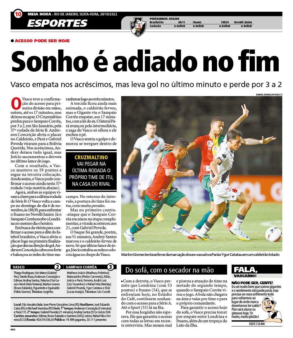 Capa Jornal O Jogo - 11 outubro 2022 